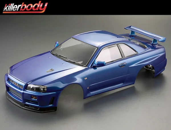 Killer Body Nissan Skyline R34 195mm Finished Bodyshell - Blue
