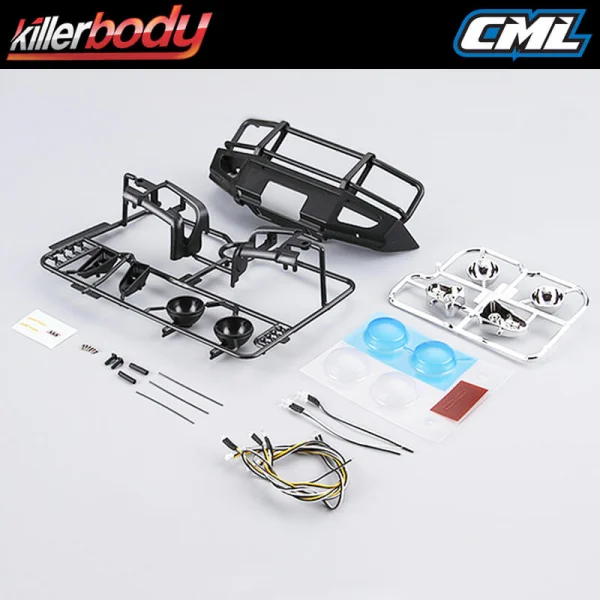Killer Body 1:10 Alloy Bumper With LED Upgrade Sets Matt Black