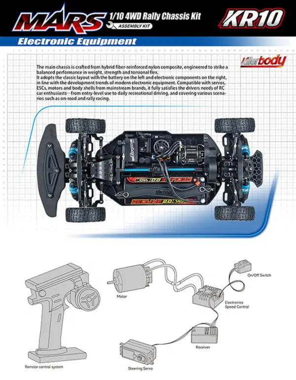 Killer Body Mars KR10 Chassis Kit — image 7 of 9