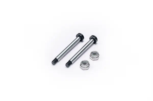 Koswork AE RC10 Front Outer 32 - 7mm Hardened Hinge Pin w/locknuts (2) — image 4 of 4