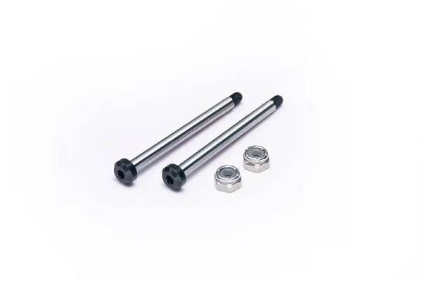 Koswork AE RC10 Front Inner 43mm Hardened Hinge Pin w/locknuts (2) — image 5 of 5