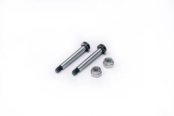 Koswork Team AE RC10 King Pin 27.7mm Hard Hinge Pin w/locknuts (2) — image 2 of 3