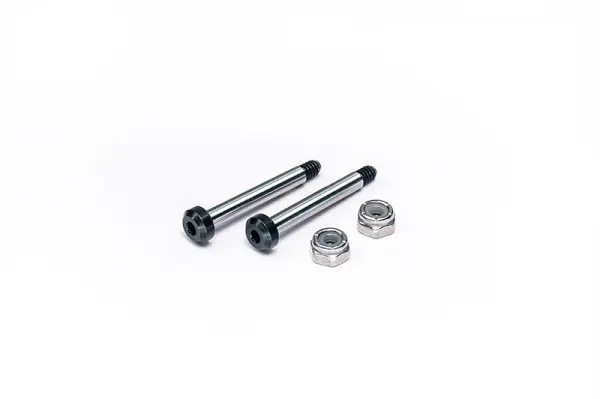 Koswork Team AE RC10 King Pin 27.7mm Hard Hinge Pin w/locknuts (2) — image 4 of 4
