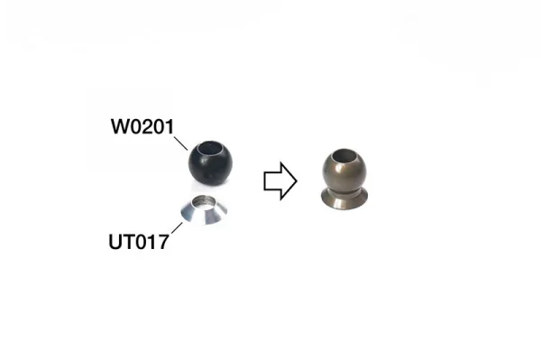 5.8mm Hard Anodized 7075 Flanged Pivot Ball (4) — image 4 of 5