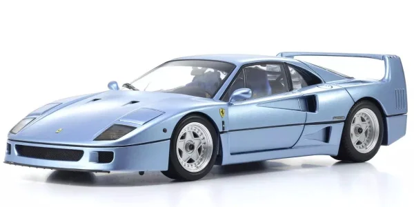Kyosho 1:18 Ferrari F40 Light Blue Metallic 1987 Die-Cast Collection — image 1 of 7