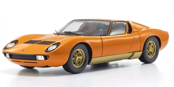 Kyosho 1:12 Lamborghini Miura P400 1968 Orange/Brown Interior — image 1 of 5