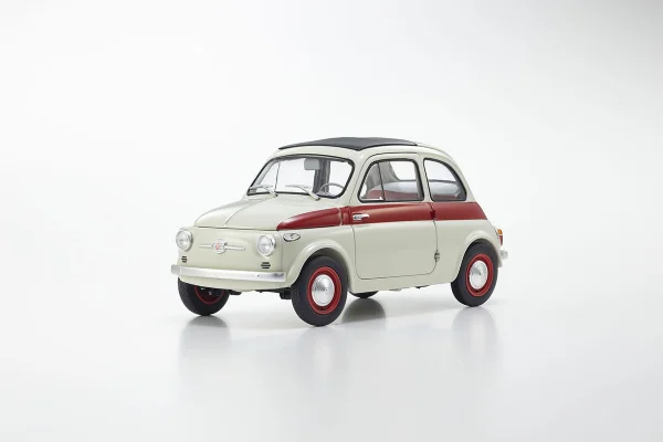 Kyosho 1:18 Fiat Nuova 500 Sport Light Gray/Red Line — image 1 of 11