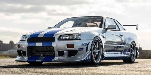 Kyosho 1:12 Resin Nissan GT-R 2001 Fast & Furious Silver/Blue Stripes — image 1 of 11