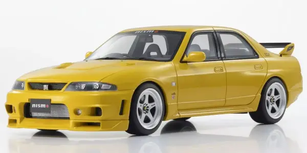 Kyosho 1:18 Resin Samurai Collection Nissan GT-R Autech Nismo Yellow — image 1 of 6