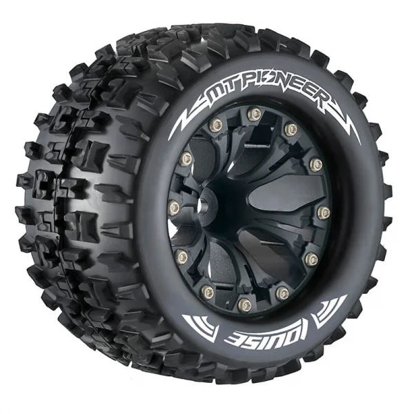 Louise RC MT-Pioneer 1:10 Soft Tyres On Offset Black 2.8 Wheels (2)