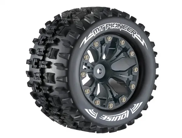 Louise RC MT Pioneer Tyres On 12mm Hex Black Wheels (2) — image 2 of 2