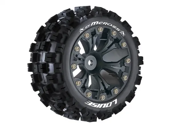 Louise RC ST Mcross Tyres On 12mm Hex Black Wheels (2) — image 2 of 2