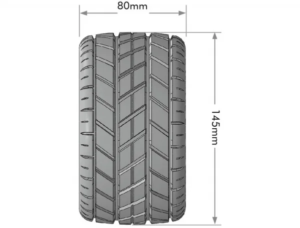 Louise RC MFT MT-Rocket Tyres on Black 17mm Hex Wheels (2)