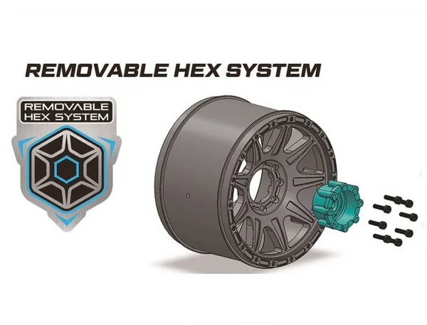 Louise RC MFT MT-Cyclone Tyres on Black 17mm Hex Wheels (2)