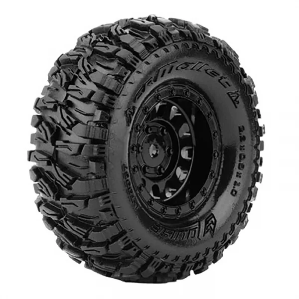 Louise RC CR Mallet Micro Crawler Pre Mounted 1.0 Tyres on Black Wheels (2) — image 1 of 2