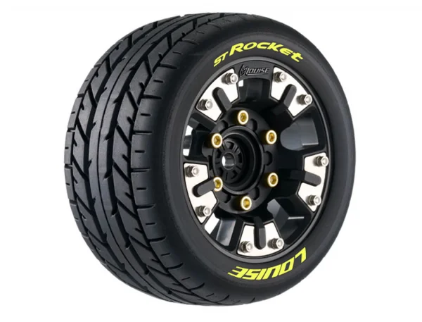 Louise RC ST-Rocket Tyres Pre Glued on 2.8 Adjustable 12mm Wheels (2) — image 1 of 5