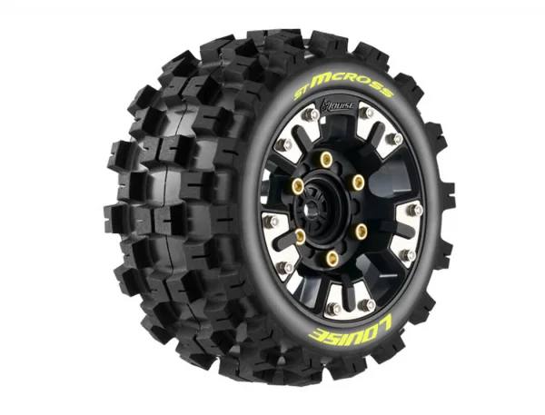 Louise RC ST-MCross Tyres Pre Glued on 2.8 Adjustable 12mm Wheels (2)