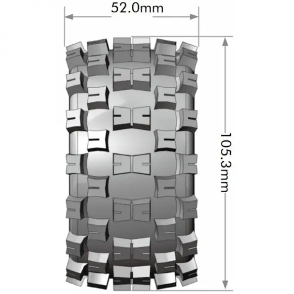 Louise RC ST-MCross Tyres Pre Glued on 2.8 Adjustable 12mm Wheels (2) — image 7 of 7