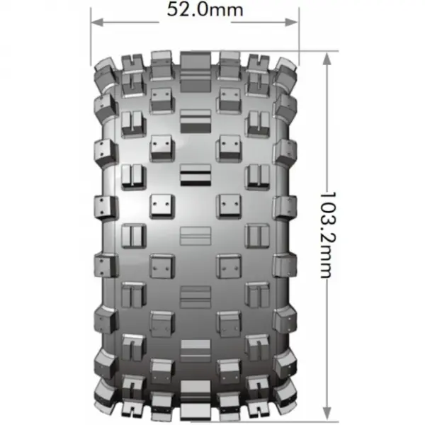 Louise RC ST-Rock Tyres Pre Glued on 2.8 Adjustable 12mm Wheels (2) — image 7 of 7