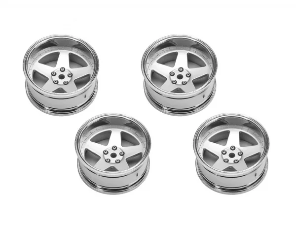 Louise RC 1:10 Drift 2 - 4 - 6 - 8mm Offset Wheels 5Sp/Matte Silve