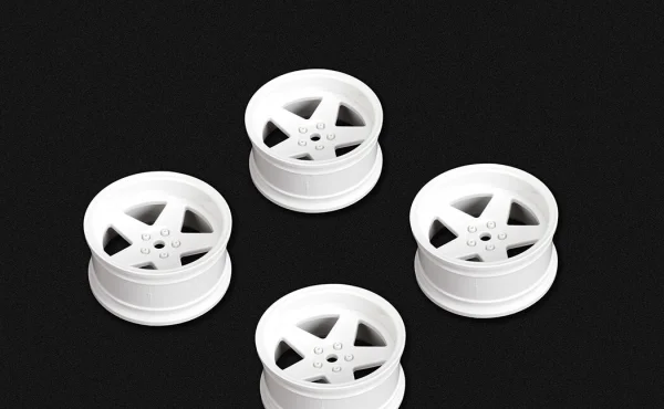 Louise RC 1:10 Drift 2 - 4 - 6 - 8mm Offset Wheels 5 S/Gloss White
