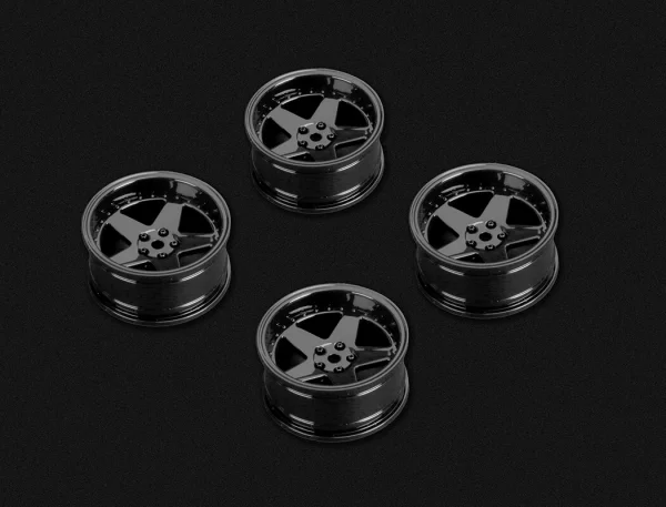 Louise RC 1:10 Drift 2 - 4 - 6 - 8mm Offset Wheels 5 S/Gloss Black