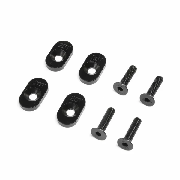 Engine Mount Insert And Screws 20T - Black(4): DBXL 2.0