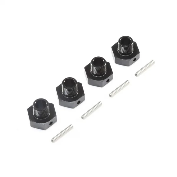 20mm Wheel Hexes and Pins - Black (4): Super Baja Rey ** CLEARANCE **