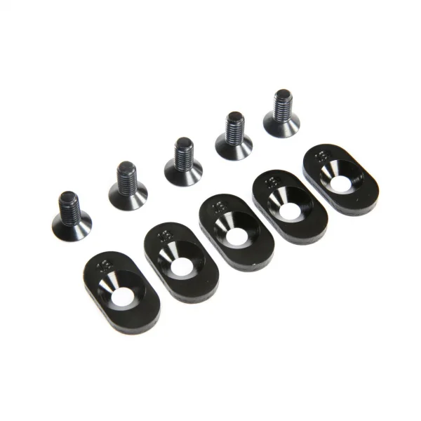 EngineMntInsert Screws - Black - 18T(5): 5ive-T 2.0