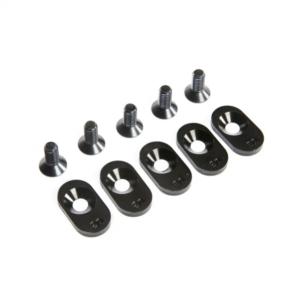 Engine Mount Inserts and Screws - Black - 20T (5): 5ive-T 2.0