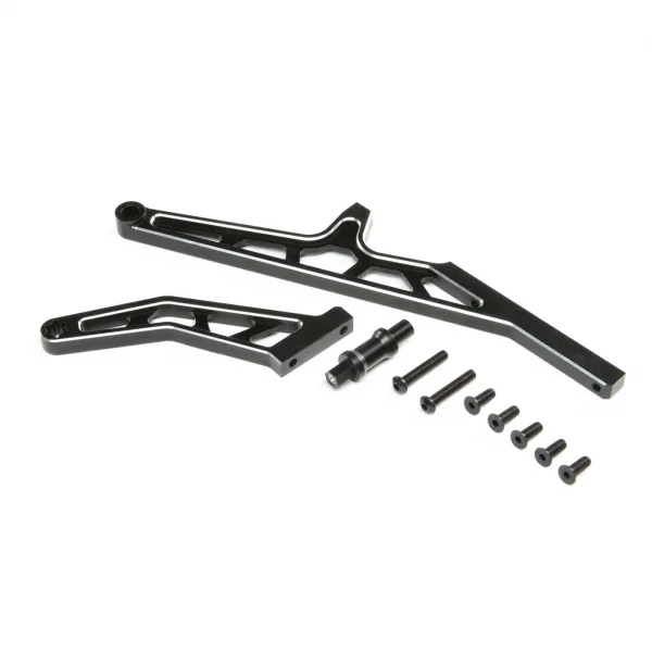 Chassis Brace Set - Rear - Aluminium - Black: DBXL-E 2.0