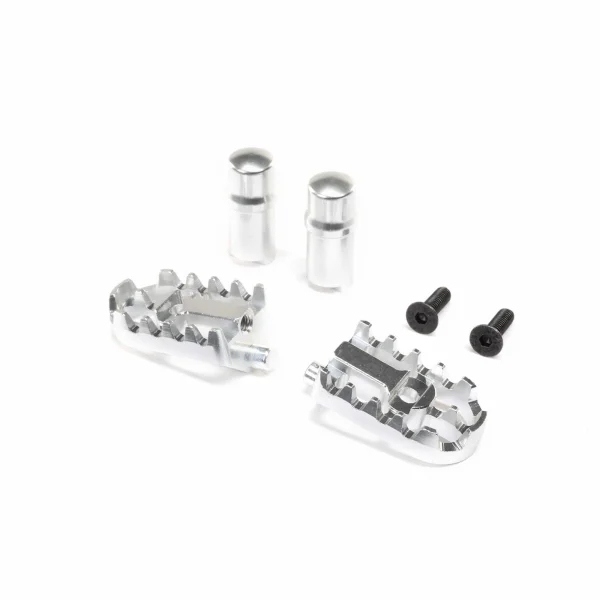 Aluminium Foot Pegs - Silver: Promoto-MX