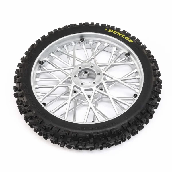 Dunlop MX53 Front Tire Mounted - Chrome: Promoto-MX