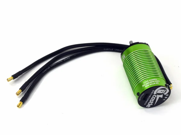 Castle Creations Motor - 4-Pole Sensored Brushless 1515-2200Kv V2 12-AWG - 4mm