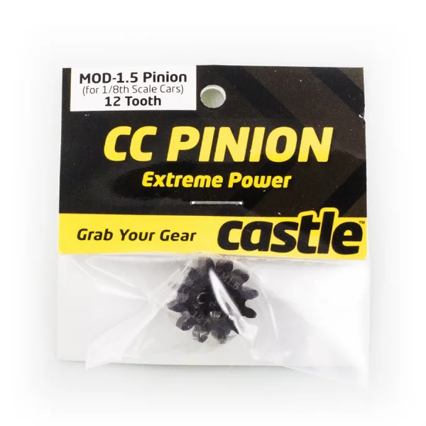 Castle Creations Pinion - 12 Tooth - MOD 1.5 - 8mm shaft