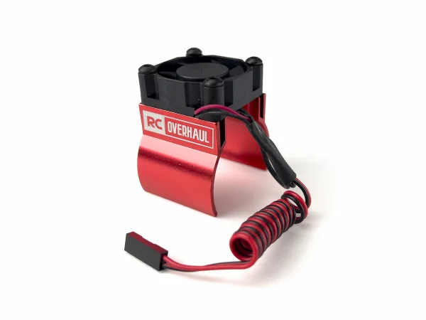 Motor Clip on Heatsink With Fan - Red - 36mm