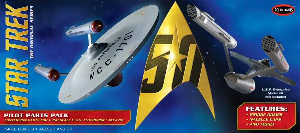 Polar Lights 1:350 Star Trek TOS U.S.S. Enterprise Pilot Parts Pack &mdash; image 2 of 2