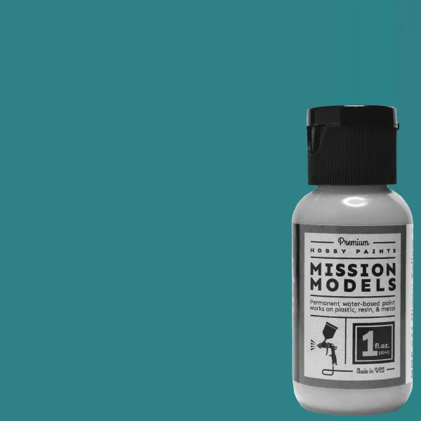 Mission Models Aotaki Blue Green Clear Coat ( Over Faded Aluminium ), 1oz — image 1 of 3