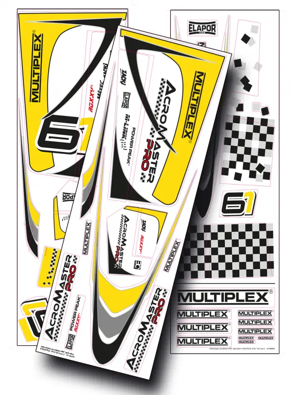 Multiplex AcroMaster Decals Yellow / Silver — image 2 of 2