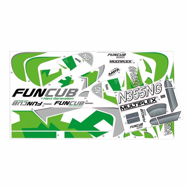 Multiplex Decal sheets FUNCUB NG green A and B