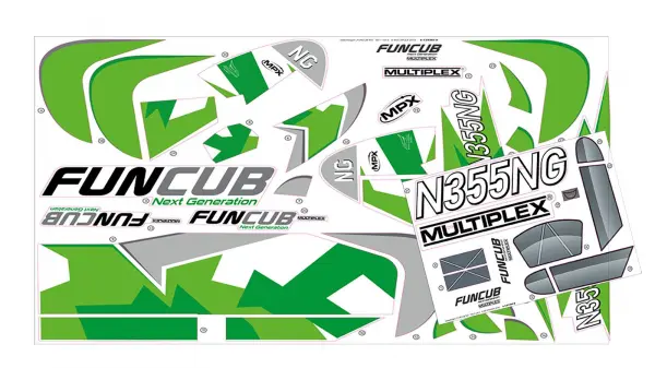 Multiplex Decal sheets FUNCUB NG green A and B — image 2 of 2