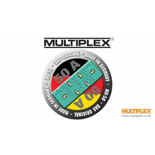 Multiplex MPX M6-50 High-current Plug, Female (100 pcs)