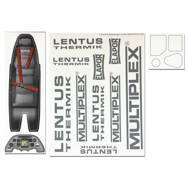 Multiplex Decals for Cockpit (Seat Instruments) (for LENTUS)