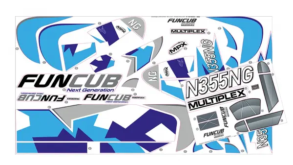 Multiplex Decal sheets FUNCUB NG blue A and B — image 2 of 2