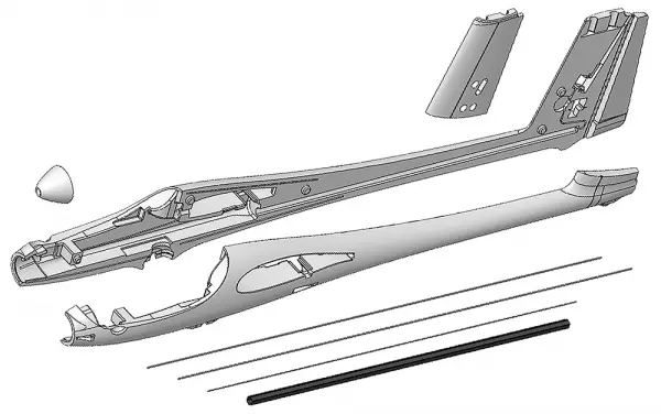 Multiplex Fuselage Spars And Hex. Tube Solius 224249 — image 2 of 2