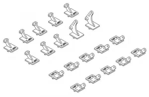 Multiplex FunCub XL offset hinge Set — image 2 of 2