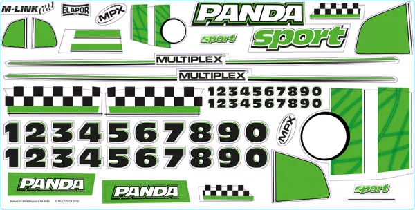Multiplex MPX Panda Decal Set 724649 — image 2 of 2