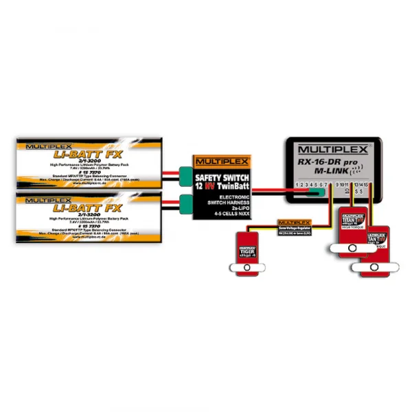 Multiplex MPX Safety-Switch 12Hv Twinbatt 85009