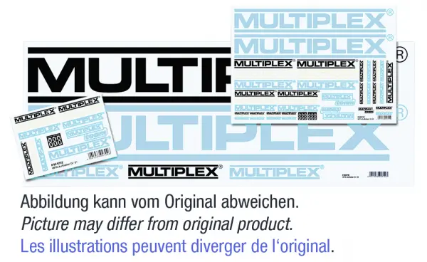 Multiplex MPX Sticker Set MPX-LOGO Black/White/Silver 3 &mdash; image 2 of 2