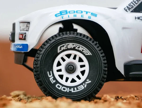 Method RC Method Geoform 1:16 SC Tyres On 12mm Hex White Wheels (2) — image 3 of 4